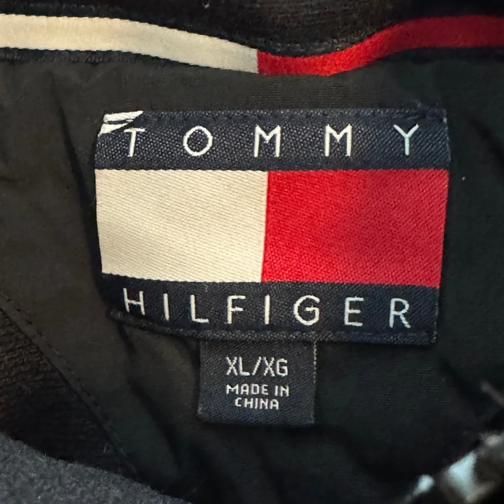 Vintage Tommy Hilfiger Puffer‎ Ski Style Jacket Men's Size XL Black Logo 2005